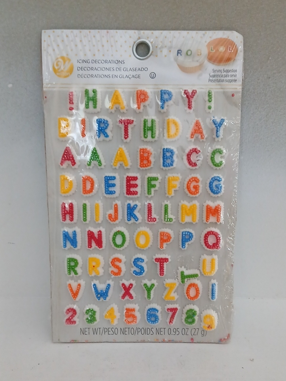 Colorful Birthday Letter Icing Decorations - Multicolor